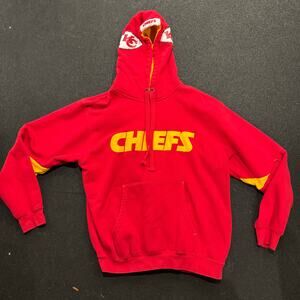 VTG? Y2K Team NFL Apparel Kansas City Chiefs Embroidered Hoodie Red Size M